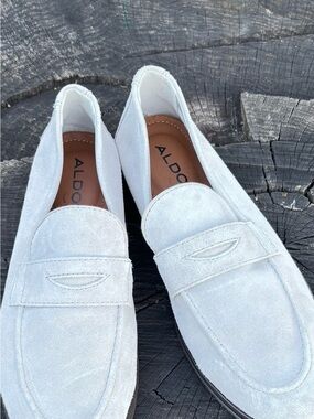 ALDO Gray Suede Penny Loafers for Men